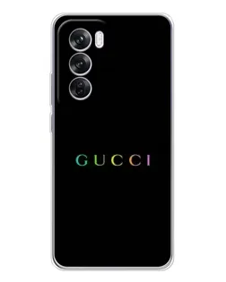 Чехол для OPPO Reno 12 Pro с картинкой «Gucci — неоновый минимализм»