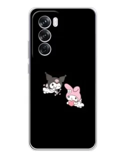 Чехол для OPPO Reno 12 Pro с картинкой «My Melody и Kuromi» Чехол для OPPO Reno 12 Pro с картинкой «My Melody и Kuromi»