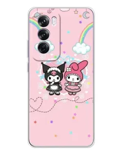 Чехол для OPPO Reno 12 Pro с картинкой «My Melody и Kuromi» Чехол для OPPO Reno 12 Pro с картинкой «My Melody и Kuromi»