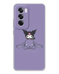 Чехол для OPPO Reno 12 Pro с картинкой «Kuromi на лиловом фоне» Чехол для OPPO Reno 12 Pro с картинкой «Kuromi на лиловом фоне»