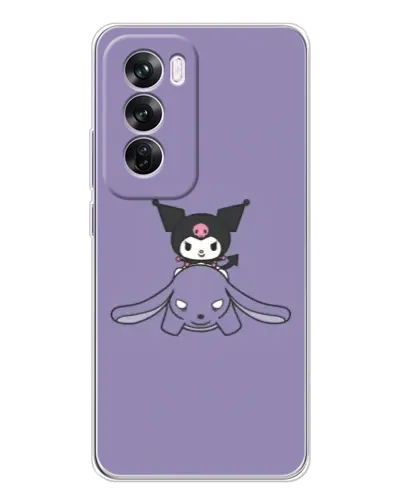 Чехол для OPPO Reno 12 Pro с картинкой «Kuromi на лиловом фоне» Чехол для OPPO Reno 12 Pro с картинкой «Kuromi на лиловом фоне»