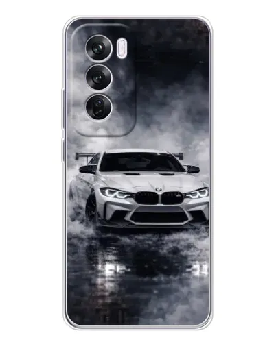 Чехол для OPPO Reno 12 Pro с картинкой «BMW сквозь туман» Чехол для OPPO Reno 12 Pro с картинкой «BMW сквозь туман»