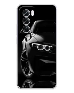 Чохол для OPPO Reno 12 Pro з картинкою «Чорна BMW — профіль»