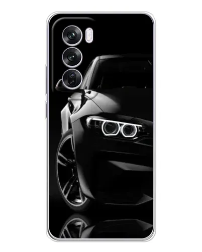 Чехол для OPPO Reno 12 Pro с картинкой «Черная BMW — профиль» Чехол для OPPO Reno 12 Pro с картинкой «Черная BMW — профиль»