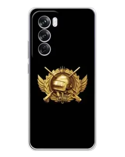 Чехол для OPPO Reno 12 Pro с картинкой «PUBG — оранжевый градиент»