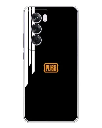 Чехол для OPPO Reno 12 Pro с картинкой «PUBG — вертикальные линии»