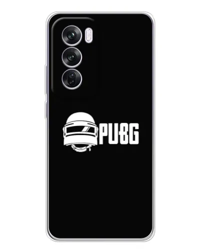 Чехол для OPPO Reno 12 Pro с картинкой «PUBG — классический лого»