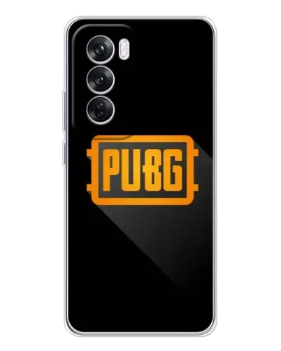 Чехол для OPPO Reno 12 Pro с картинкой «PUBG — рамка лого»