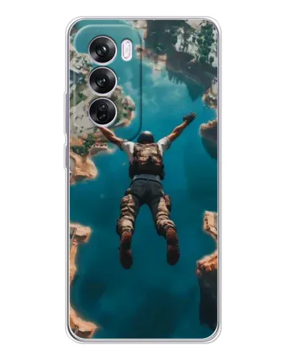 Чехол для OPPO Reno 12 Pro с картинкой «PUBG — свободное падение»