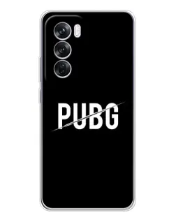 Чехол для OPPO Reno 12 Pro с картинкой «PUBG — белый логотип»