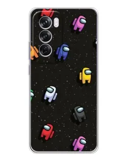 Чехол для OPPO Reno 12 Pro с картинкой «Космический паттерн Among Us» Чехол для OPPO Reno 12 Pro с картинкой «Космический паттерн Among Us»
