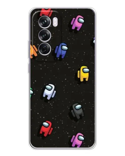 Чехол для OPPO Reno 12 Pro с картинкой «Космический паттерн Among Us» Чехол для OPPO Reno 12 Pro с картинкой «Космический паттерн Among Us»