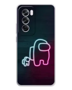 Чехол для OPPO Reno 12 Pro с картинкой «Among Us неон-арт» Чехол для OPPO Reno 12 Pro с картинкой «Among Us неон-арт»