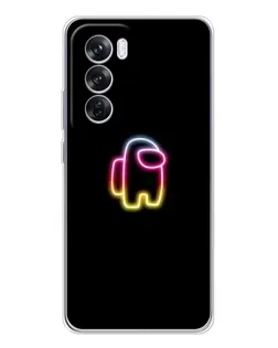 Чехол для OPPO Reno 12 Pro с картинкой «Among Us градиент» Чехол для OPPO Reno 12 Pro с картинкой «Among Us градиент»