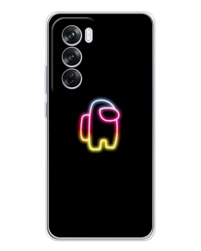 Чехол для OPPO Reno 12 Pro с картинкой «Among Us градиент» Чехол для OPPO Reno 12 Pro с картинкой «Among Us градиент»