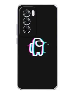 Чехол для OPPO Reno 12 Pro с картинкой «Among Us неон» Чехол для OPPO Reno 12 Pro с картинкой «Among Us неон»