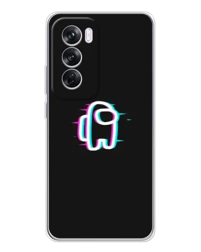 Чехол для OPPO Reno 12 Pro с картинкой «Among Us неон» Чехол для OPPO Reno 12 Pro с картинкой «Among Us неон»