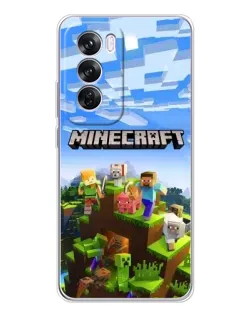 Чохол для OPPO Reno 12 Pro з картинкою «Minecraft класичний світ» Чохол для OPPO Reno 12 Pro з картинкою «Minecraft класичний світ»