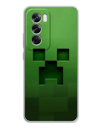 Чехол для OPPO Reno 12 Pro с картинкой «Крипер микро-дизайн»