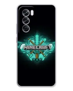 Чохол для OPPO Reno 12 Pro з картинкою «Minecraft Diamond лого» Чохол для OPPO Reno 12 Pro з картинкою «Minecraft Diamond лого»