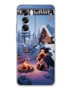 Чохол для OPPO Reno 12 Pro з картинкою «Зимовий Minecraft» Чохол для OPPO Reno 12 Pro з картинкою «Зимовий Minecraft»