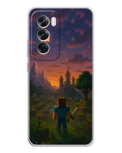Чохол для OPPO Reno 12 Pro з картинкою «Стів біля вежі» Чохол для OPPO Reno 12 Pro з картинкою «Стів біля вежі»