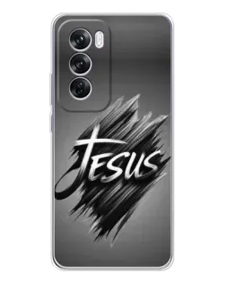 Чехол для OPPO Reno 12 Pro с картинкой «Надпись Jesus Graffiti»