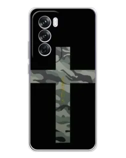 Чехол для OPPO Reno 12 Pro с картинкой «Милитари Крест»