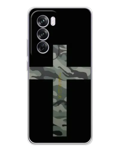 Чехол для OPPO Reno 12 Pro с картинкой «Милитари Крест» Чехол для OPPO Reno 12 Pro с картинкой «Милитари Крест»
