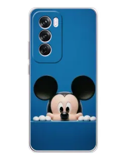 Чехол для OPPO Reno 12 Pro с картинкой «Микки выглядывает»