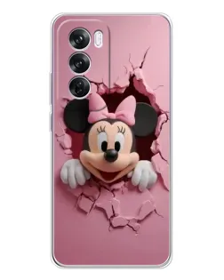 Чехол для OPPO Reno 12 Pro с картинкой «Минни сквозь стену»