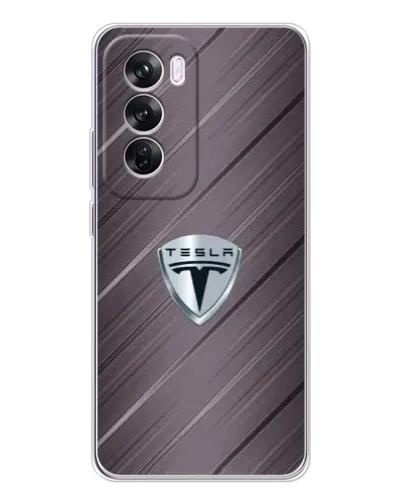 Чехол для OPPO Reno 12 Pro с картинкой «Металлическая текстура Tesla» Чехол для OPPO Reno 12 Pro с картинкой «Металлическая текстура Tesla»