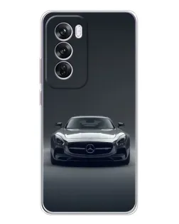 Чехол для OPPO Reno 12 Pro с картинкой «Mercedes на черном»