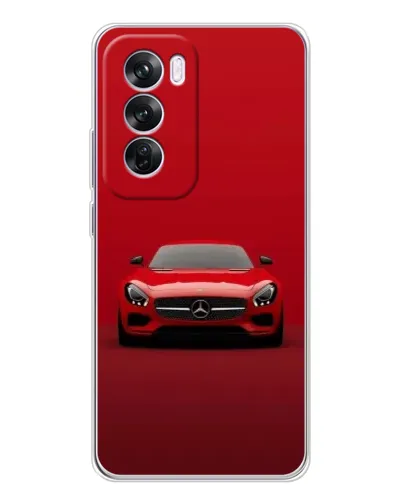 Чехол для OPPO Reno 12 Pro с картинкой «Красный Mercedes AMG»
