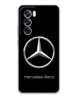 Чехол для OPPO Reno 12 Pro с картинкой «Mercedes Silver Logo»