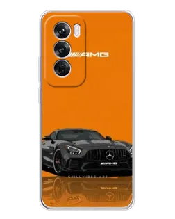 Чехол для OPPO Reno 12 Pro с картинкой «Оранжевый Mercedes AMG»