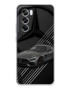 Чехол для OPPO Reno 12 Pro с картинкой «Mercedes AMG — графика»