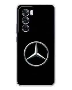 Чехол для OPPO Reno 12 Pro с картинкой «Mercedes классический лого»