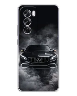 Чехол для OPPO Reno 12 Pro с картинкой «Mercedes в дыму»