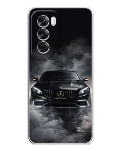 Чехол для OPPO Reno 12 Pro с картинкой «Mercedes в дыму»