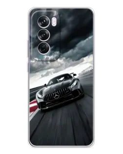Чехол для OPPO Reno 12 Pro с картинкой «Гоночный Mercedes AMG»