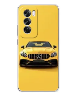 Чехол для OPPO Reno 12 Pro с картинкой «Желтый Mercedes GT»