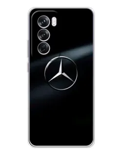 Чехол для OPPO Reno 12 Pro с картинкой «Mercedes на металле»