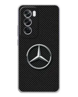 Чехол для OPPO Reno 12 Pro с картинкой «Карбоновый Mercedes стиль»