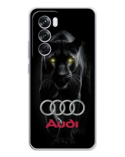Чехол для OPPO Reno 12 Pro с картинкой «Пантера и Audi»