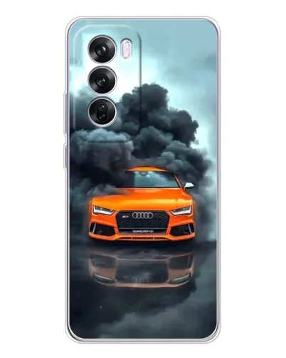 Чехол для OPPO Reno 12 Pro с картинкой «Audi в облаках дыма»