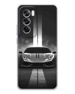Чехол для OPPO Reno 12 Pro с картинкой «Lamborghini симметрия дорог»