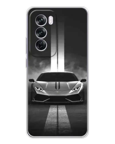 Чехол для OPPO Reno 12 Pro с картинкой «Lamborghini симметрия дорог»