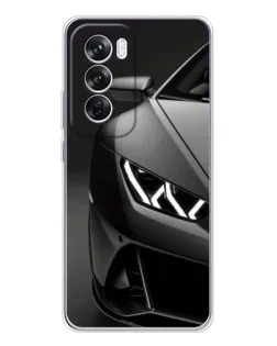 Чехол для OPPO Reno 12 Pro с картинкой «Lamborghini фары детализация»