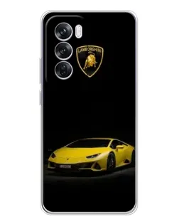 Чехол для OPPO Reno 12 Pro с картинкой «Lamborghini желтый акцент»
